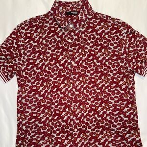 Murano Liquid Luxury Slim Fit - Floral Red Men's Shirt